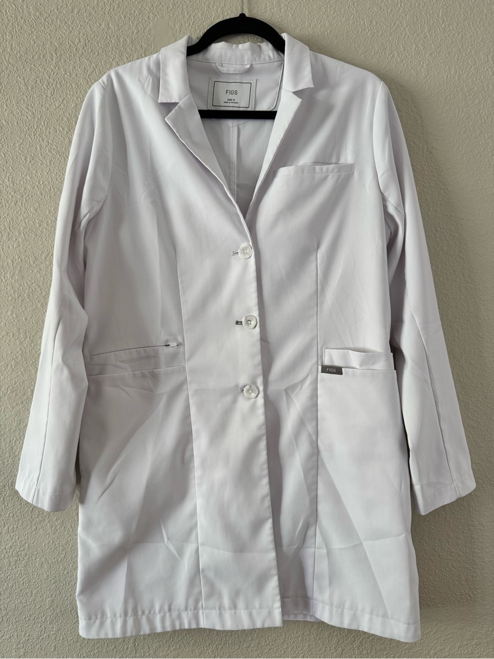 FIGS Bellevue Long Slim Lab Coat Medical Laboratory Dental Veterinary Medium - Picture 1 of 5